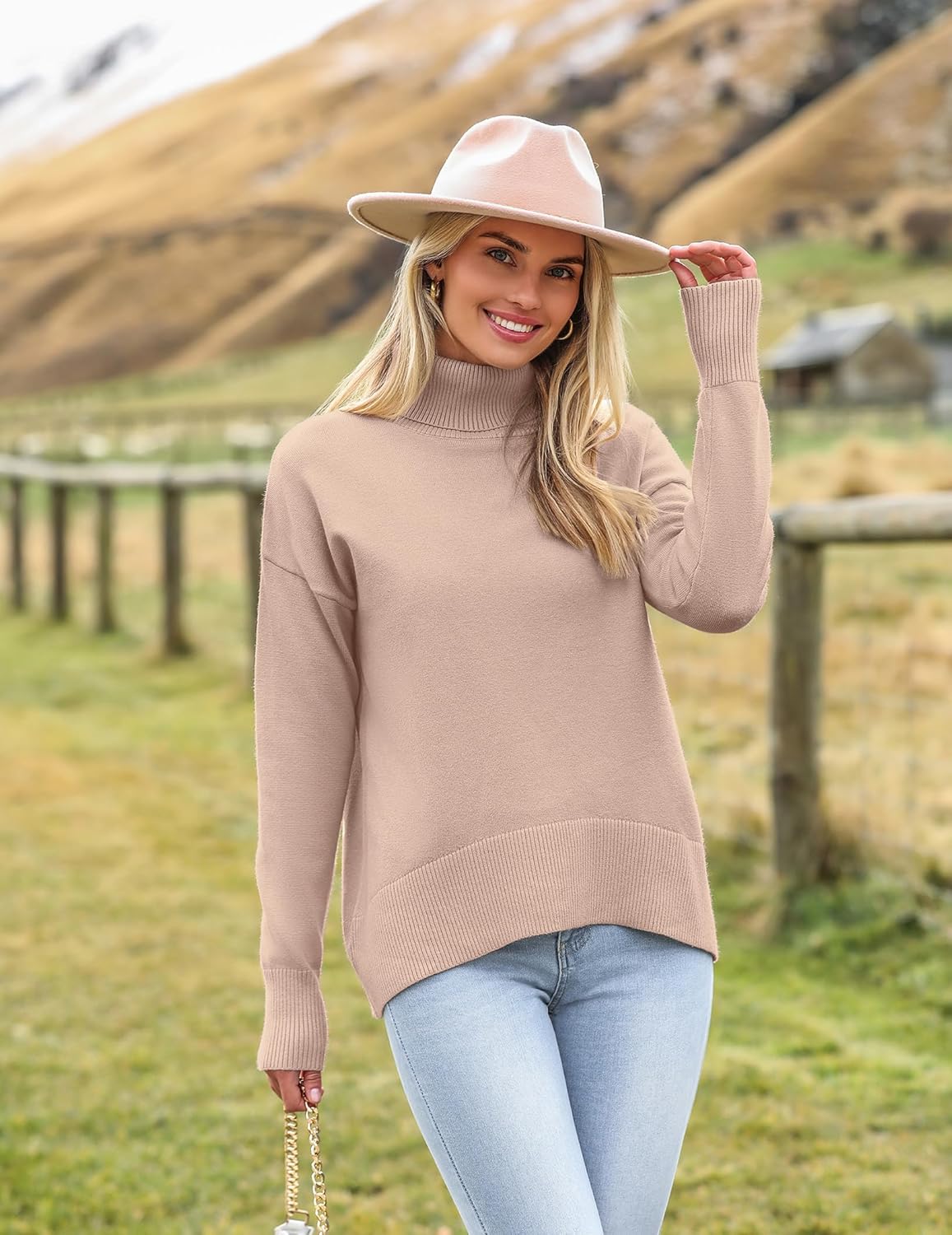 Dokotoo Women’s Open Front Long Sleeve Chunky Knit Cardigan Sweater – Beige